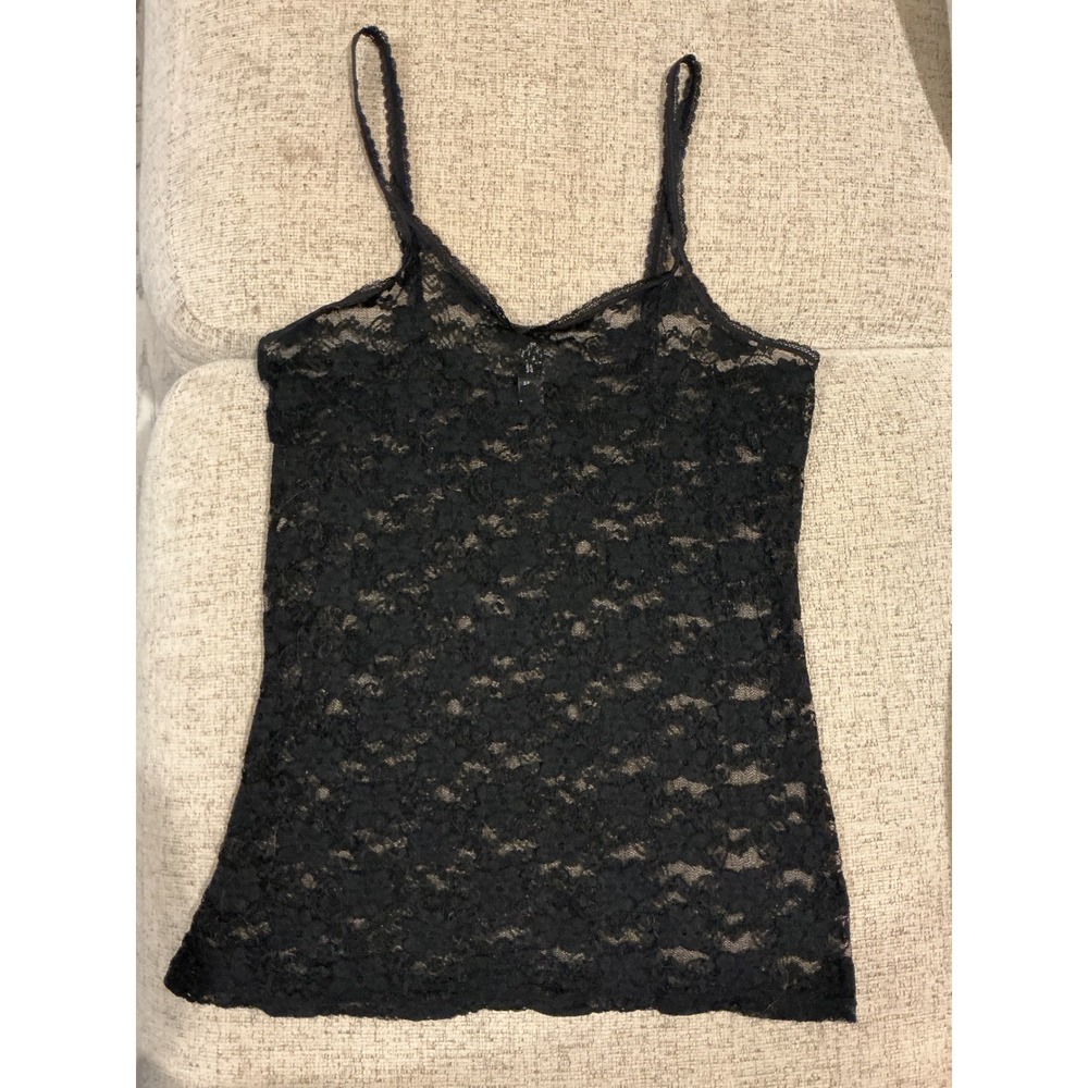 Smart &‎ Sexy Black Floral Lace Camisole Tank Top Sheer XL